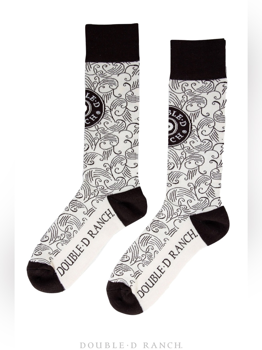 Double D Ranch Signature Scroll Socks *NIP*
